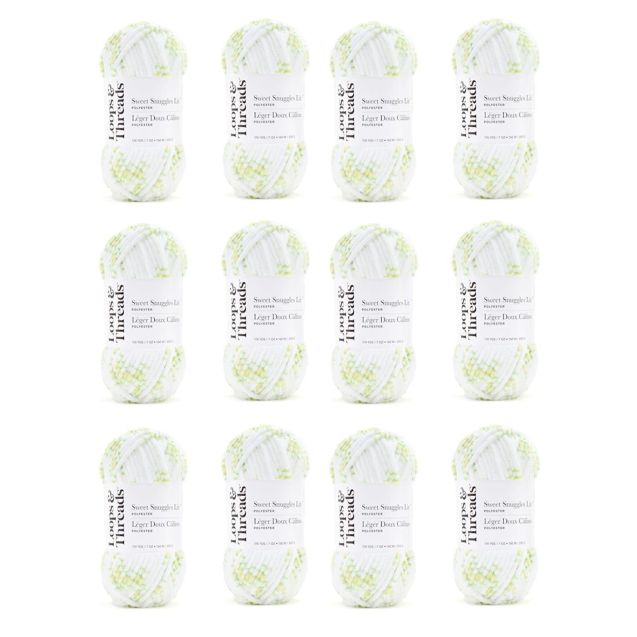 12 Pack: Sweet Snuggles Lite Blossom™ Yarn by Loops & Threads